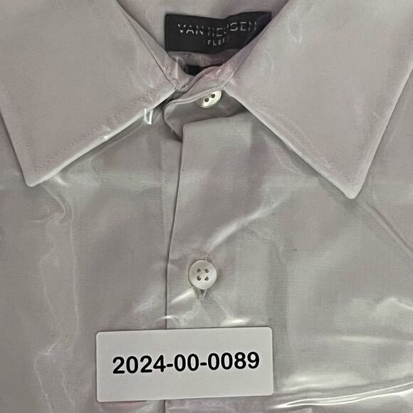 Van Heusen Flex Slim Fit Stretch Men’s White Button Down Shirt - Picture 9 of 9